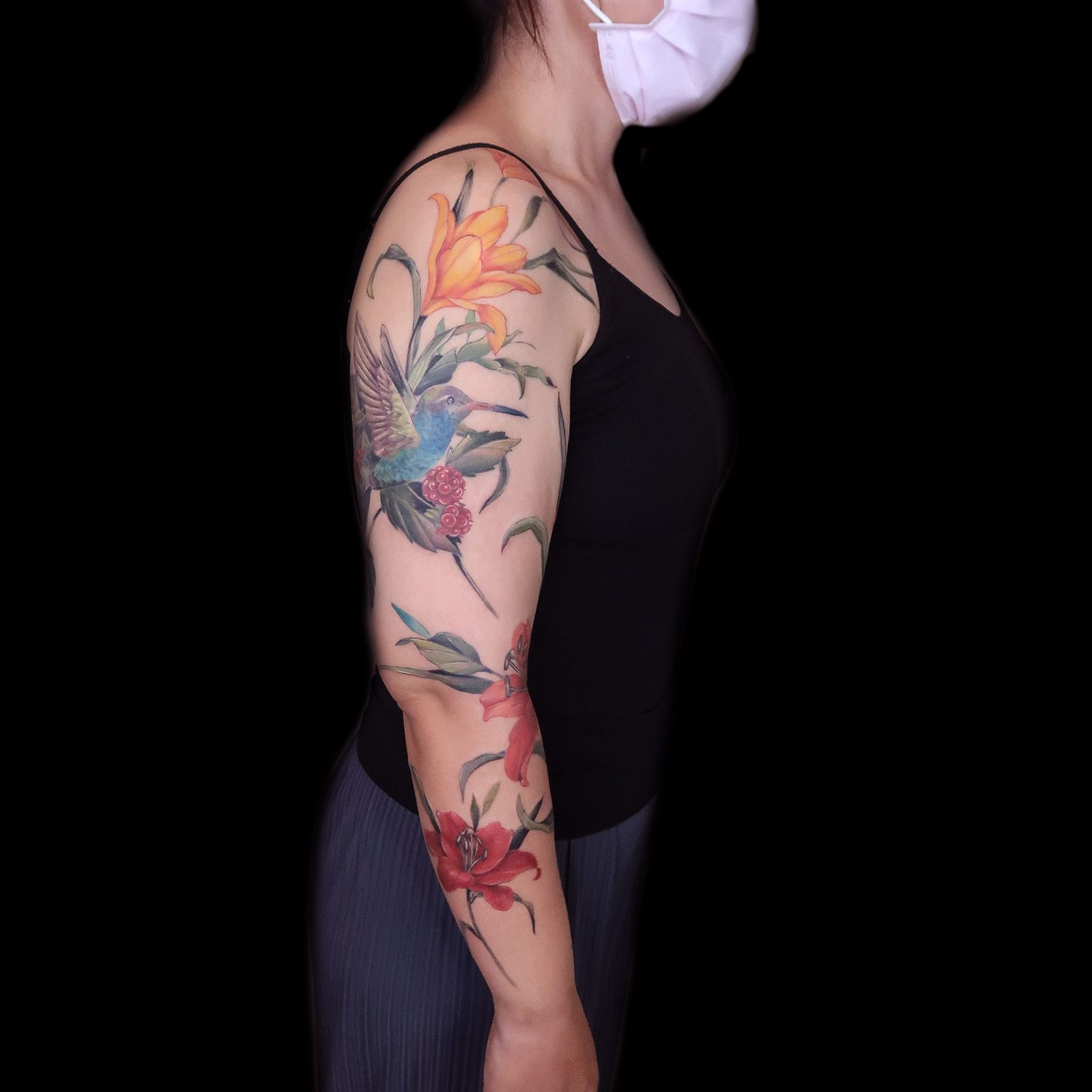 強強 台中女刺青師 插畫 / 手 / 彩色 刺青作品 RedSnake Tattoo