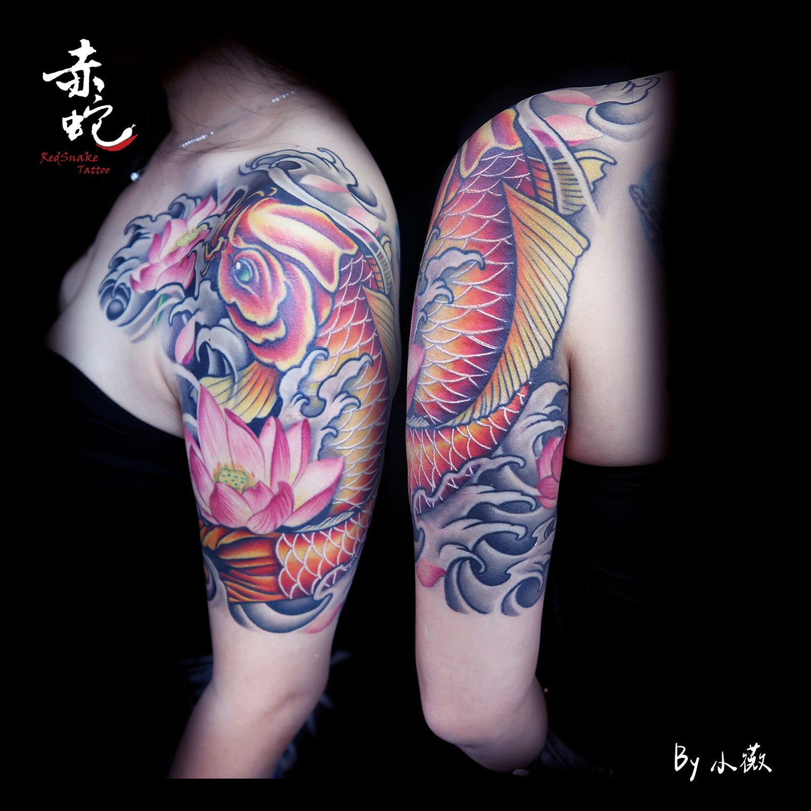 小薇 台中女刺青師 (1) 刺青作品 RedSnake Tattoo