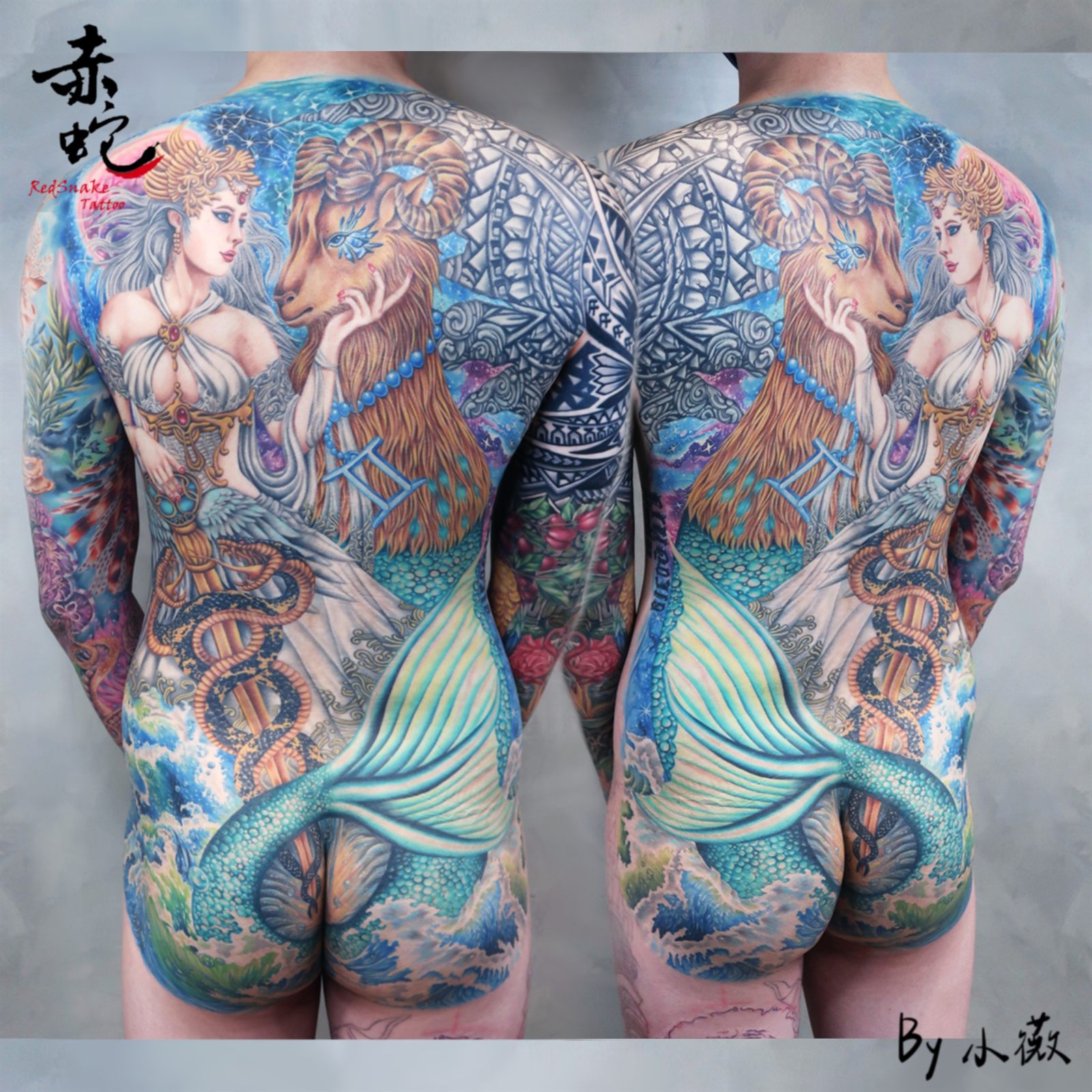 小薇 台中女刺青師 (1) 刺青作品 RedSnake Tattoo
