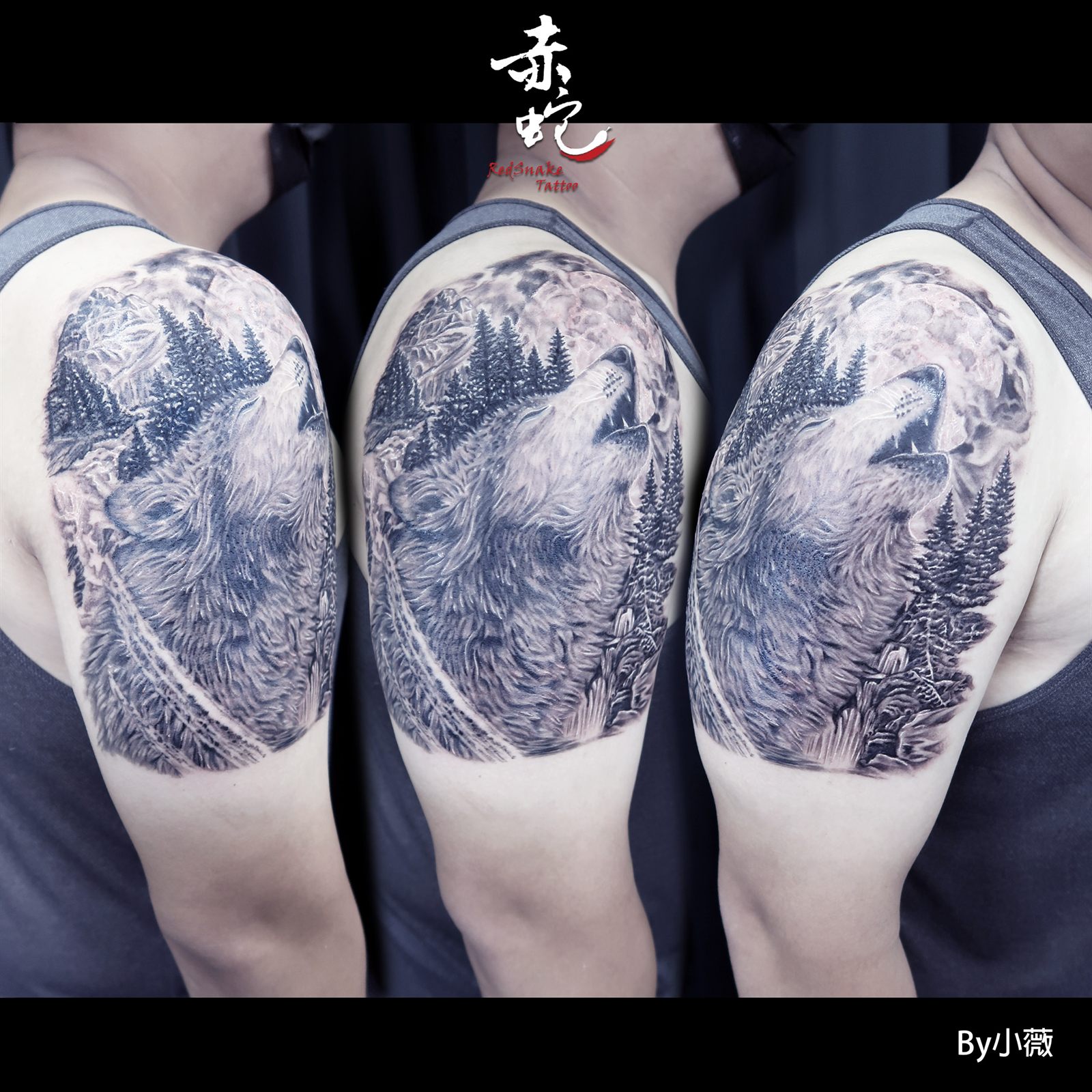 小薇 台中女刺青師 作品編號 309 刺青作品 RedSnake Tattoo