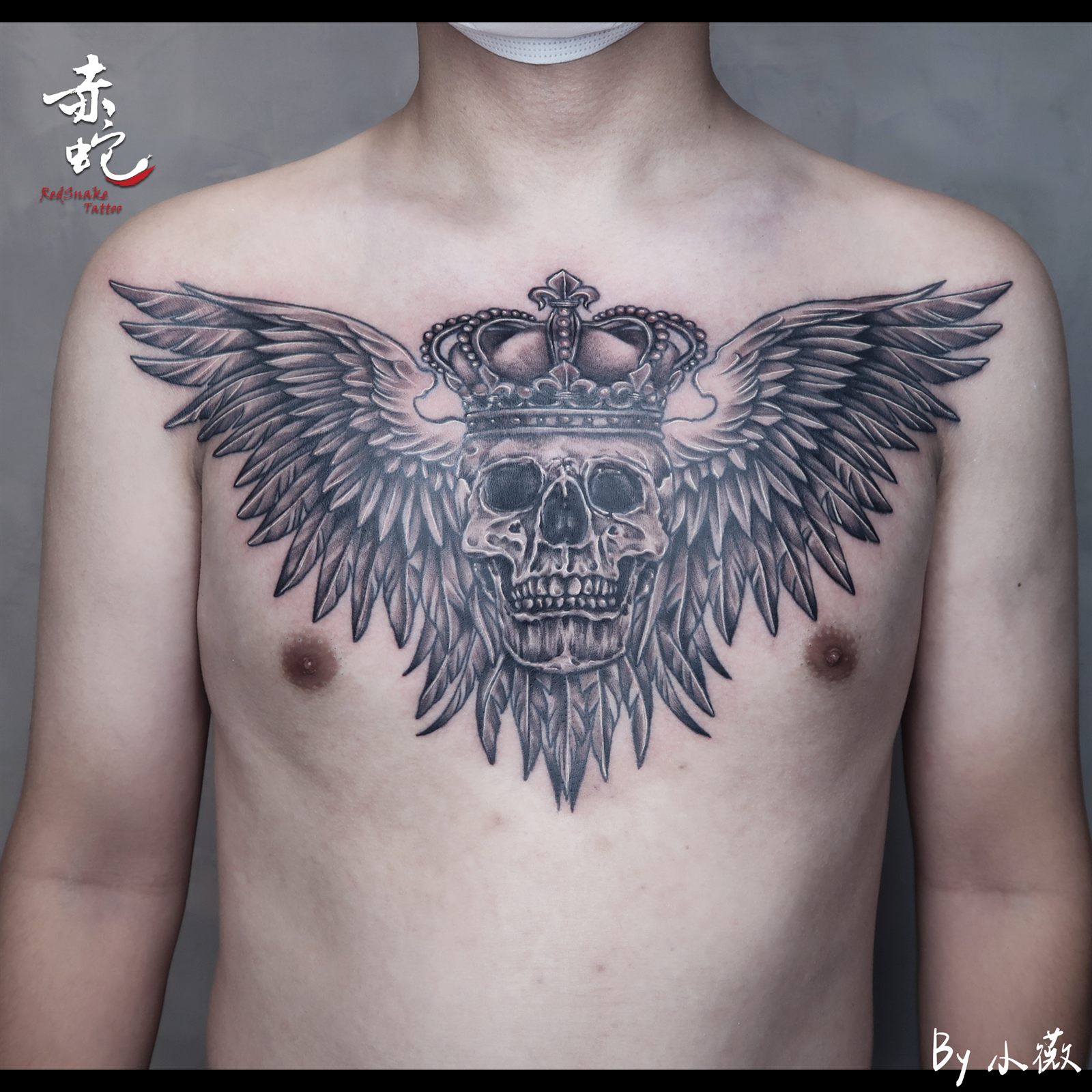 小薇 台中女刺青師 作品編號 315 刺青作品 RedSnake Tattoo