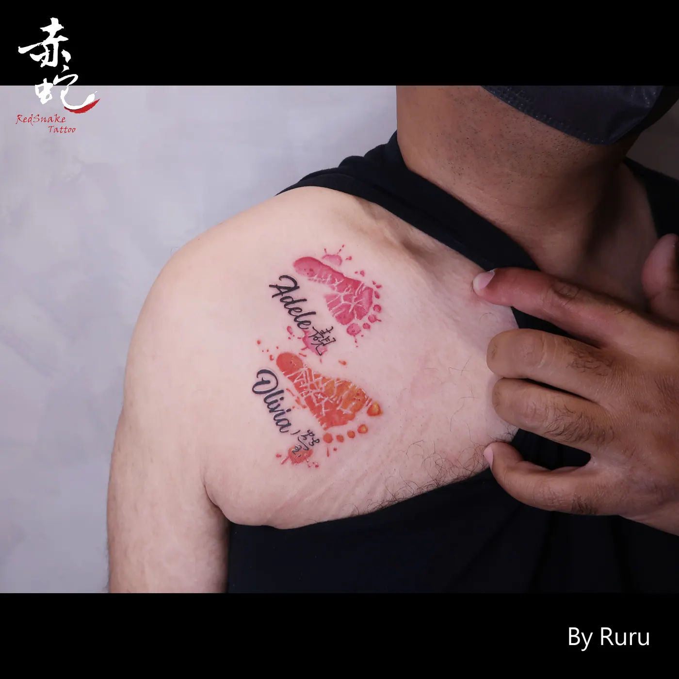 台中水彩刺青 7 RedSnake Tattoo 台中刺青作品