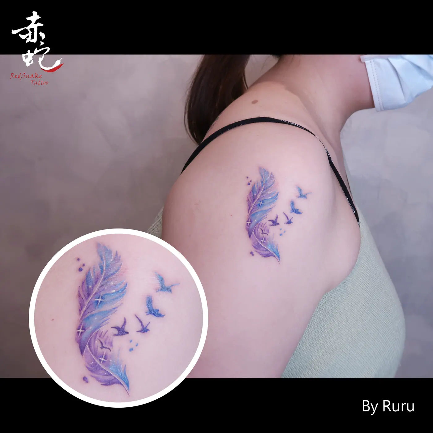 台中水彩刺青 6 RedSnake Tattoo 台中刺青作品