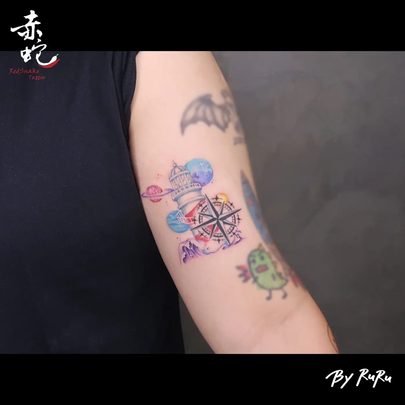 RURU 台中女刺青師 R0268 手臂 RedSnake Tattoo