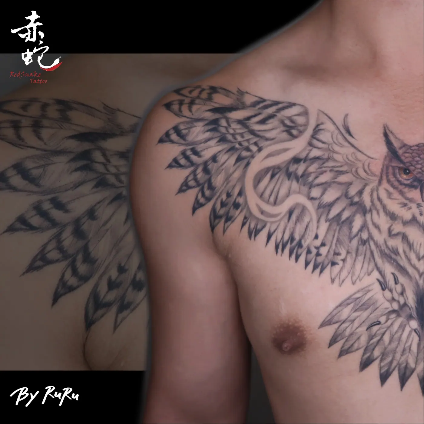 RURU 台中女刺青師 R0271-1 胸 RedSnake Tattoo