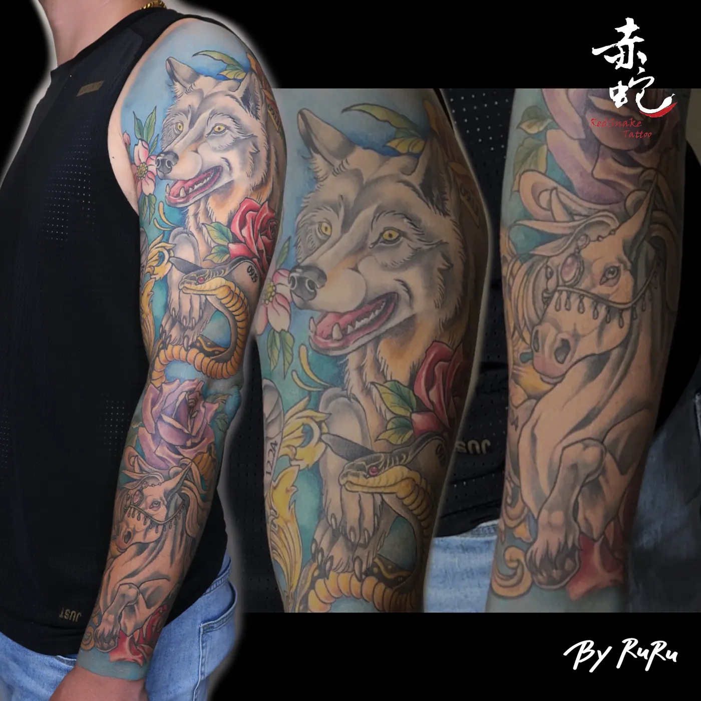 RURU 台中女刺青師 R0272-1 手臂 RedSnake Tattoo