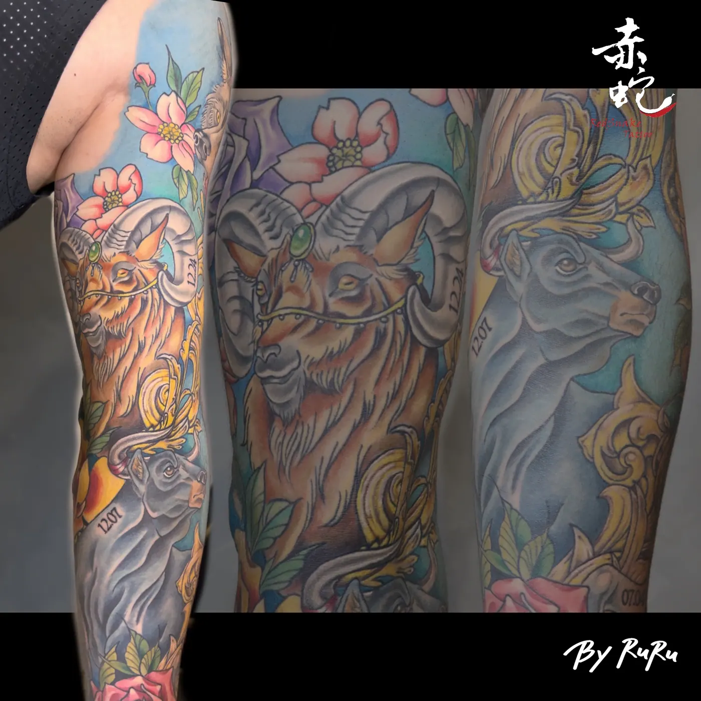 RURU 台中女刺青師 R0272-2 手臂 RedSnake Tattoo