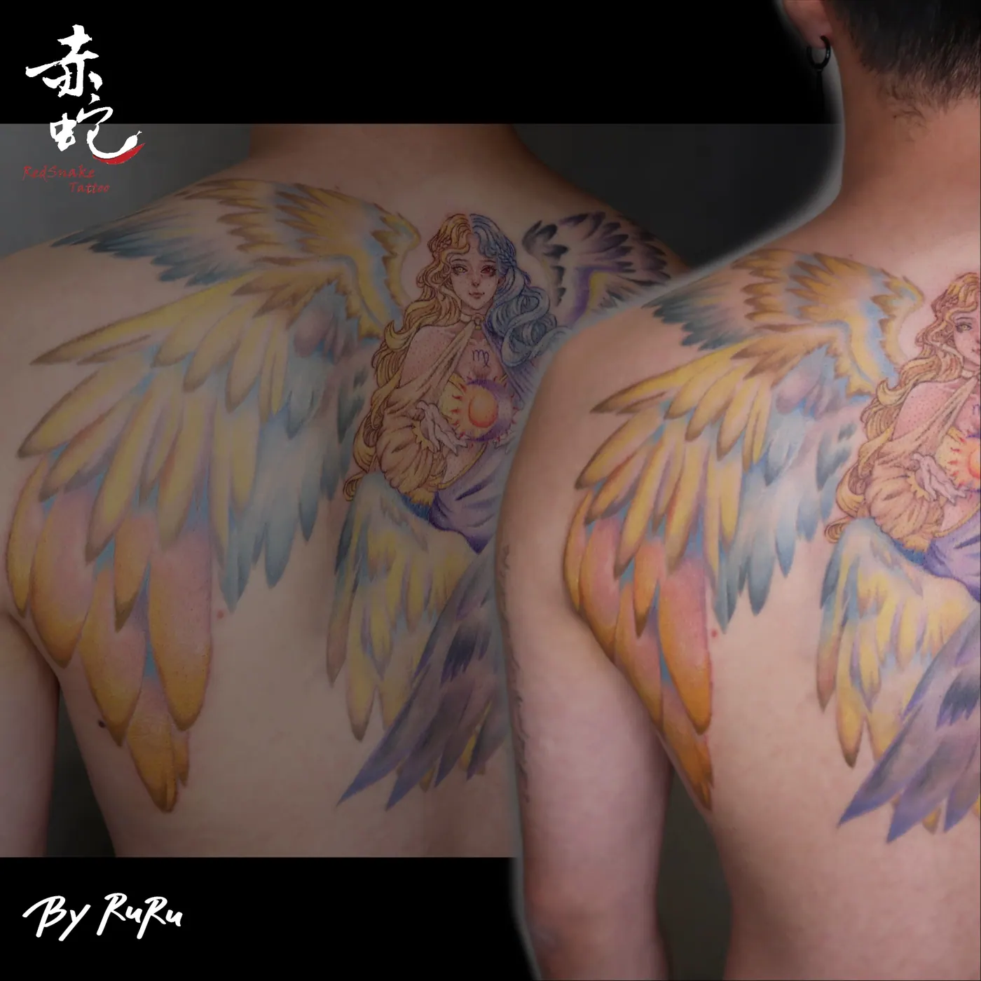 RURU 台中女刺青師 R0275-1 背 RedSnake Tattoo