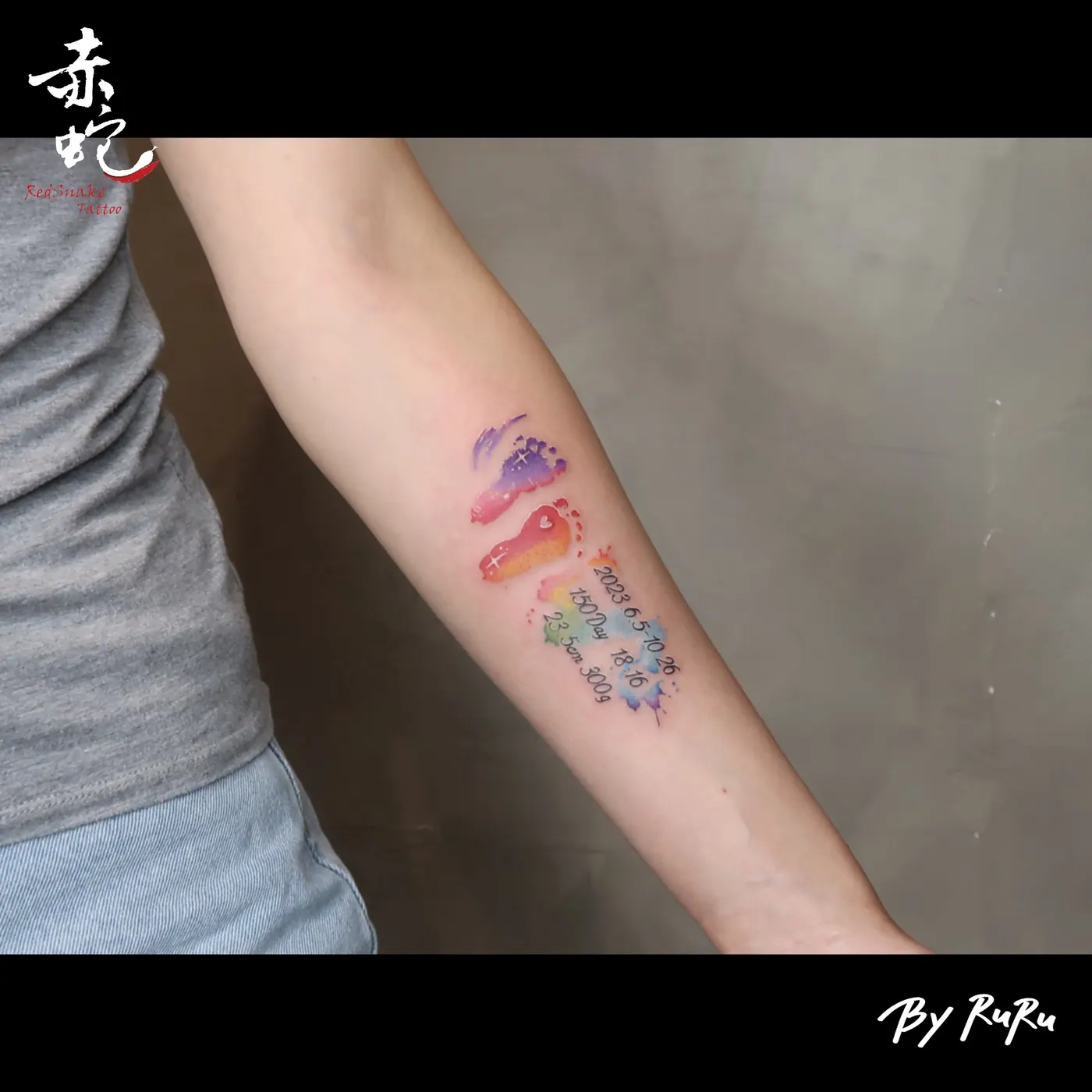 RURU 台中女刺青師 R0290 手臂 RedSnake Tattoo